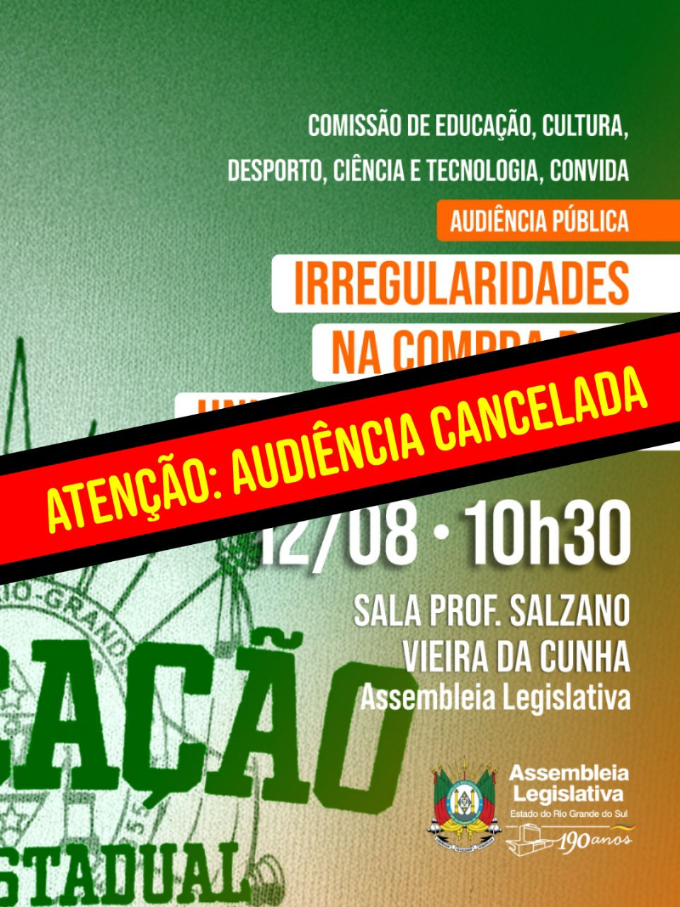 Img. Divulgação Comissão ALRS