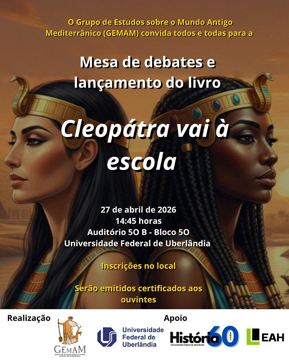 Messa de debates e lançamento do livro "Cleopátra vai à escola"