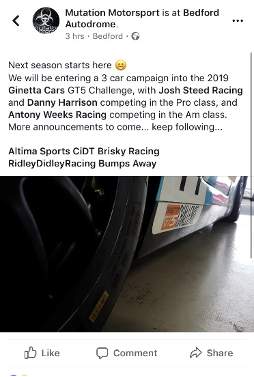 24th November Ginetta GT5 Announcement!