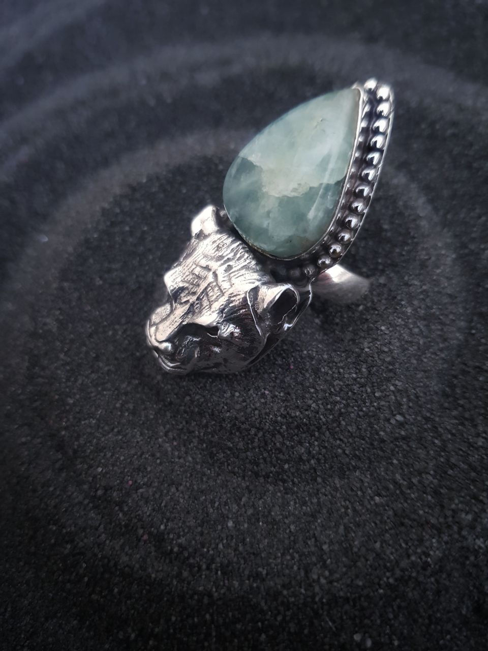 Thumbnail: TIGER RING AQUAMARINE
