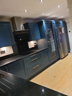 Kitchen doors sprayed