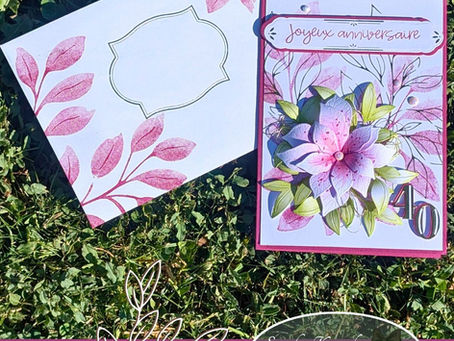 Carte d'anniversaire 40 ans Stampin' Up! | Une création fleurie avec le Hot Foil