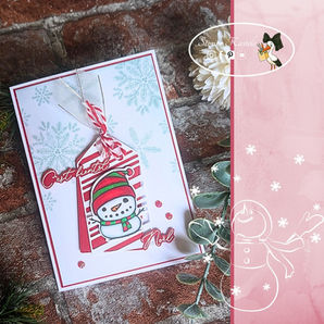 Carte noël bonhomme de neige