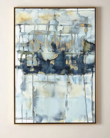 "BLUE THOUGHTS" GICLEE FRAMED WALL ART (HOW)