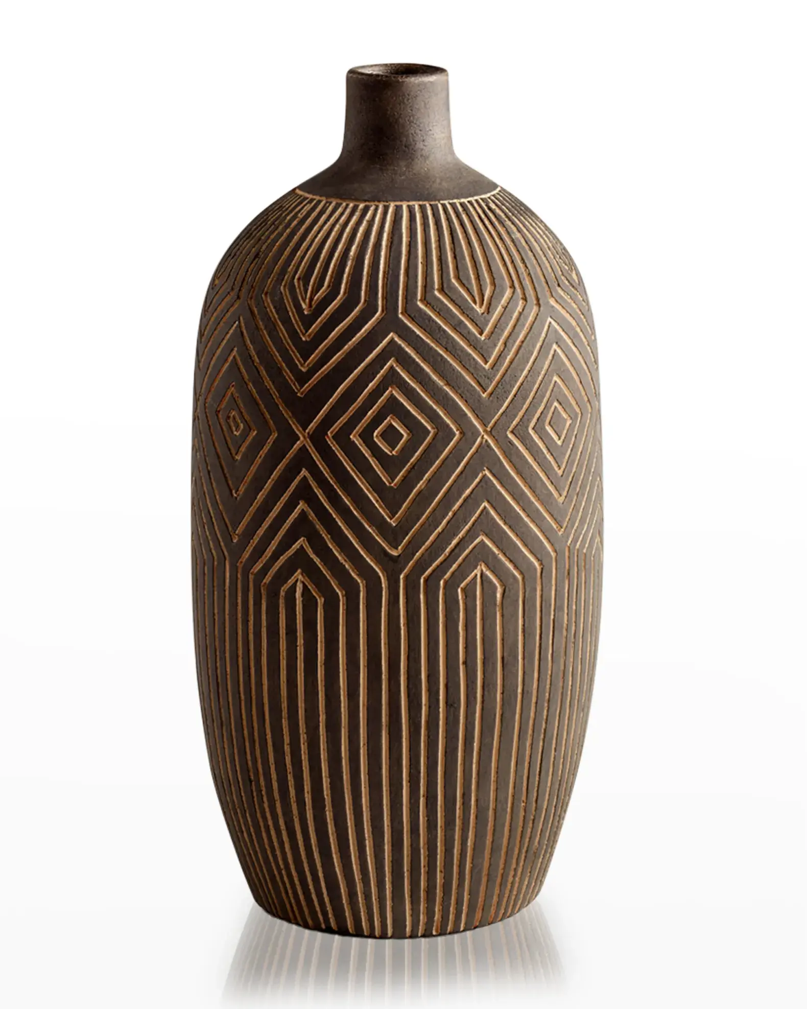 Large Dark Labyrinth Vase