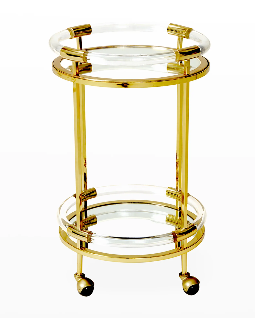JONATHAN ADLER Jacques Round Bar Cart (HO)