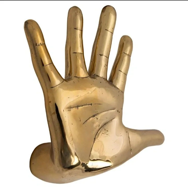 Alex Modern Classic Gold Brass Wall Sculpture (Kat)