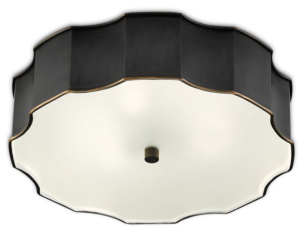 Currey and Company Wexford Bronze Flush Mount (SC)
