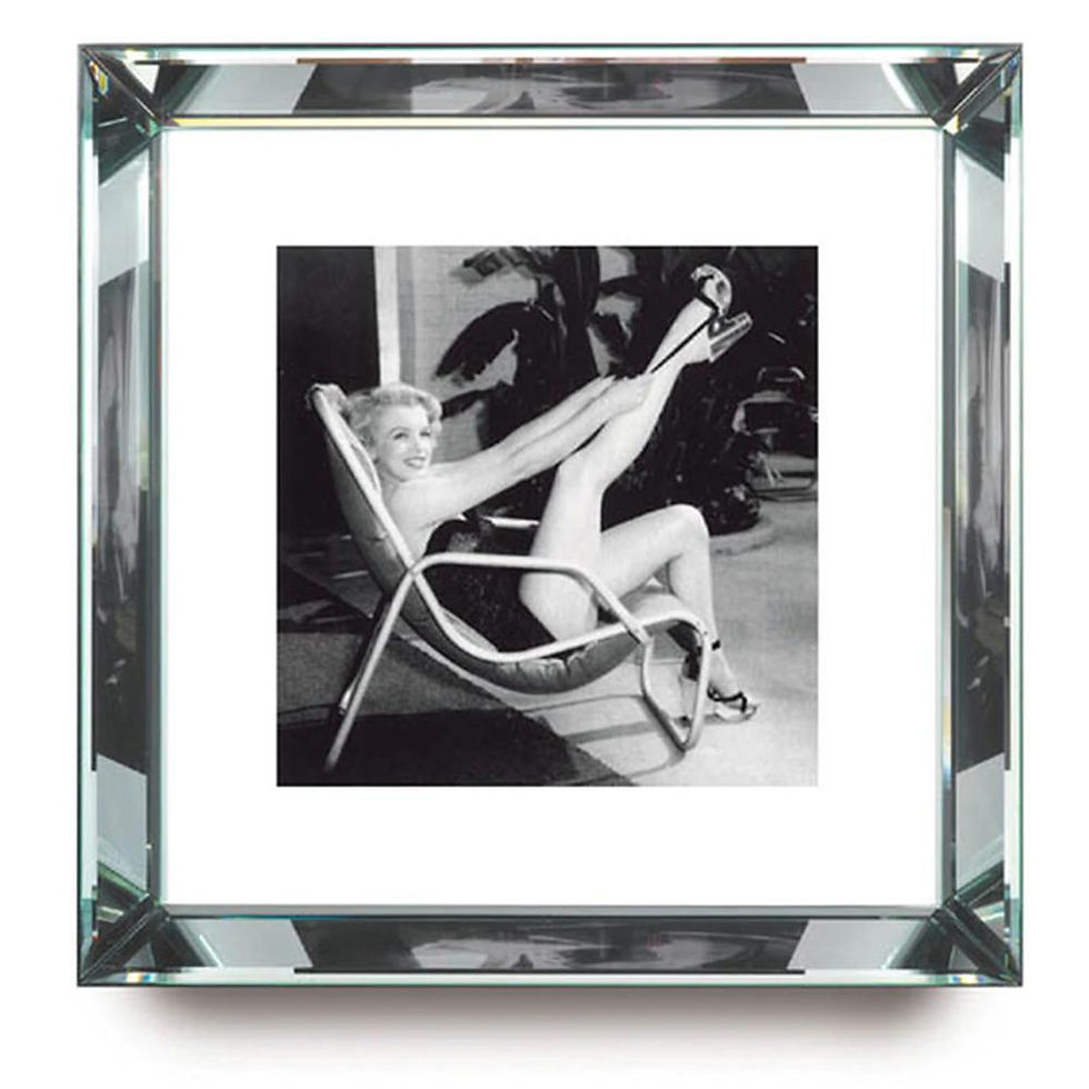 WORLDS AWAY BEVELED MIRROR FRAME WALL ART – MARILYN POOL (SC)