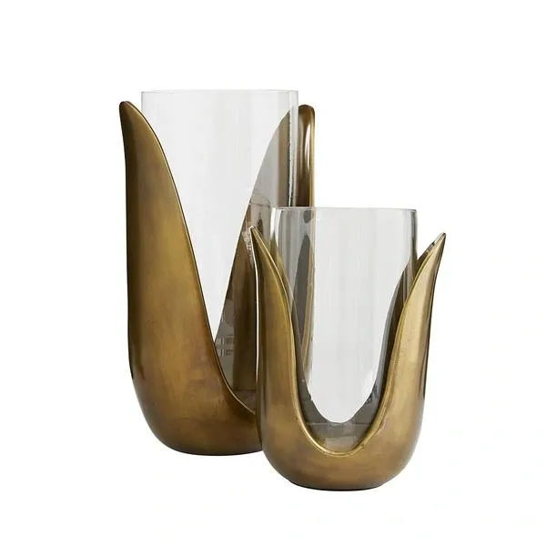 ARTERIORS SONIA ANTIQUE BRASS TULIP VASES – SET OF 2 (Sce)