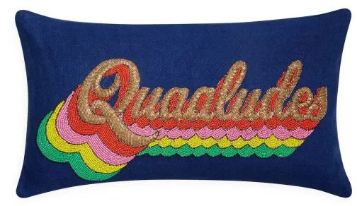 Quaaludes Beaded Pillow 12" x 20" by JONATHAN ADLER ACC (GS)