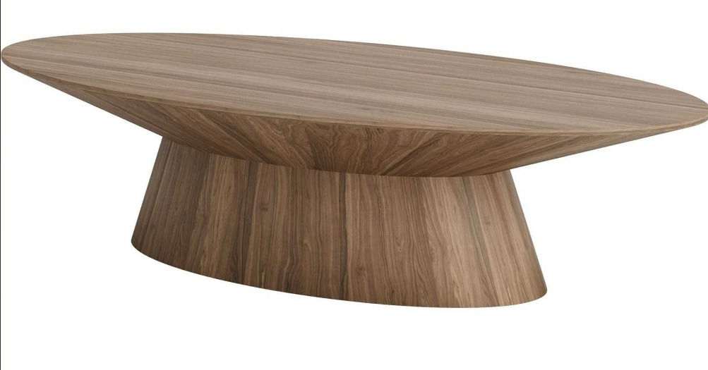 Modloft Sullivan Walnut 63'' Wide Oval Coffee Table (LU)