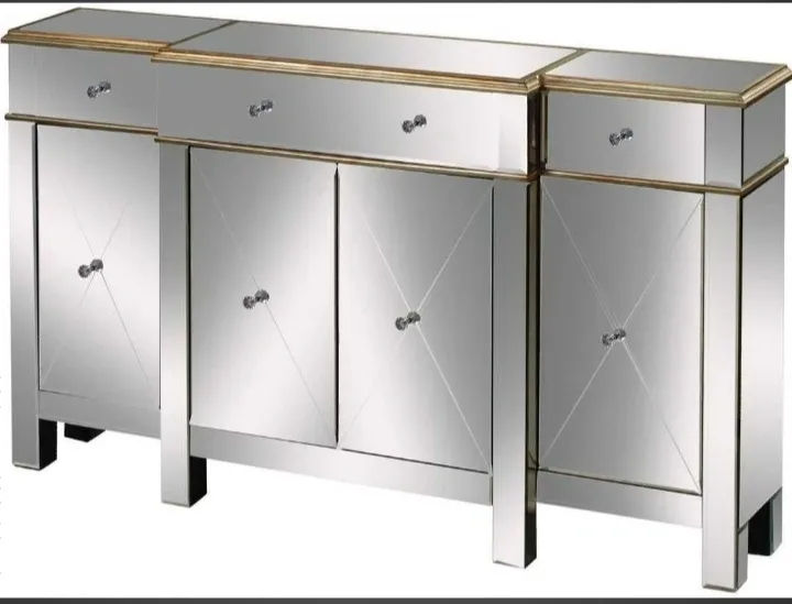 Elk Home Champagne Silver Leaf / Clear Mirror Buffet (Lux)