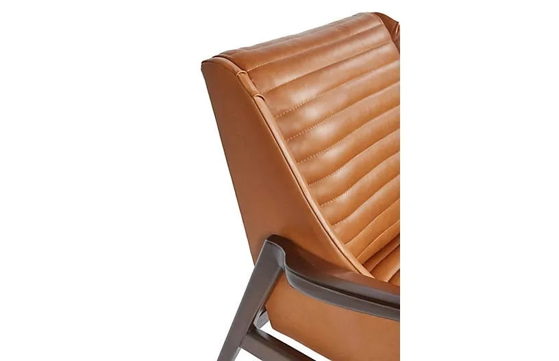 Thumbnail: Miles Talbot George Accent Chair, Caramel Leather (NIK)