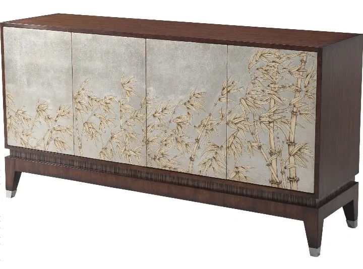 Theodore Alexander Hyedua Veneer / Canvas Stainless Steel Buffet (Lux)