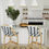 Thumbnail: Blue & White Stripe Rattan Bar Stool (HO)