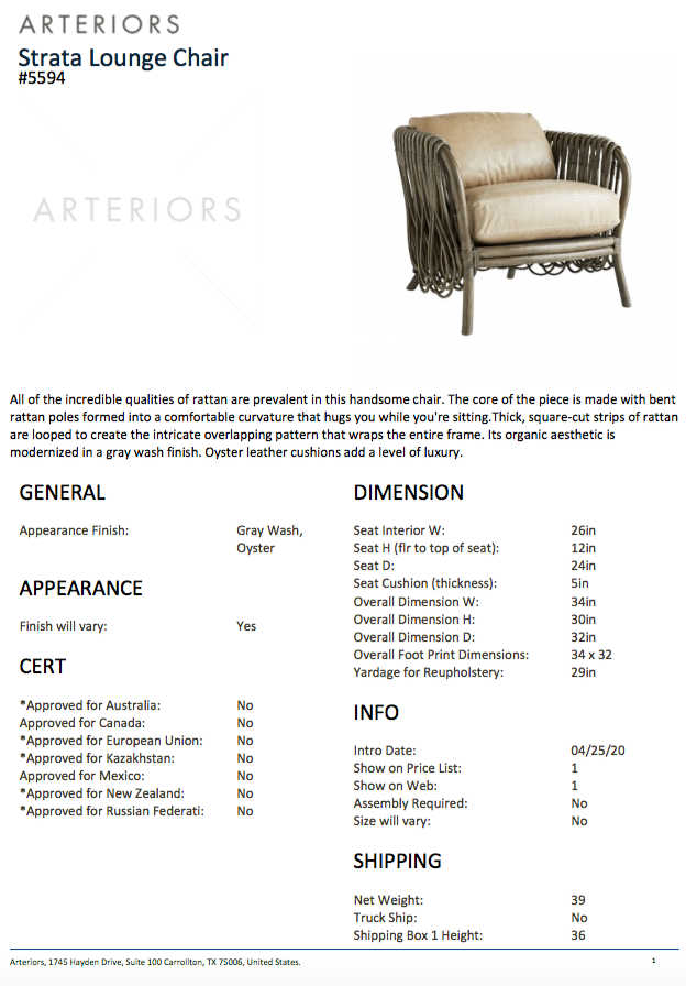 Thumbnail: Strata Lounge Chair Gray Wash (CL)