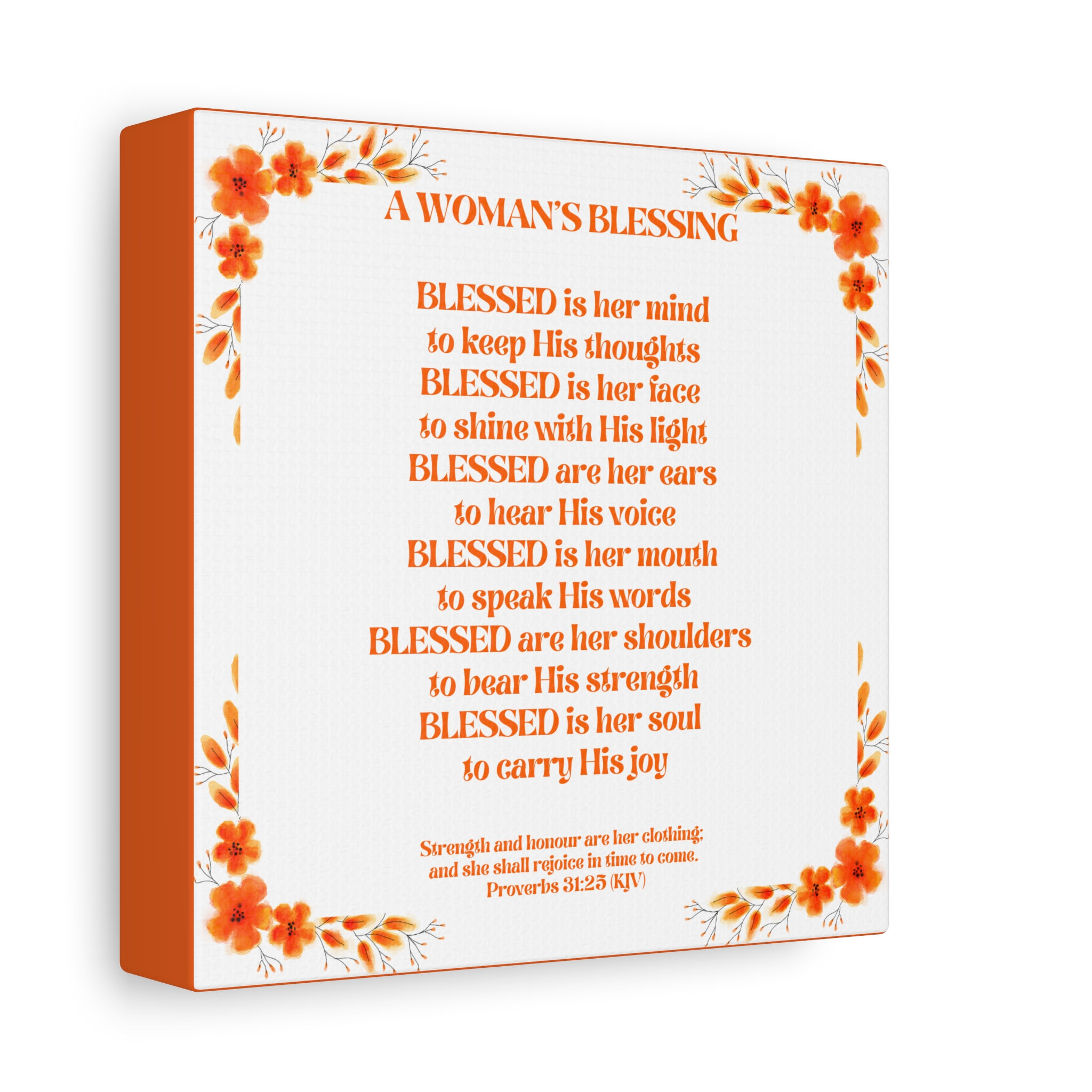 A Woman's Blessing Canvas - Orange