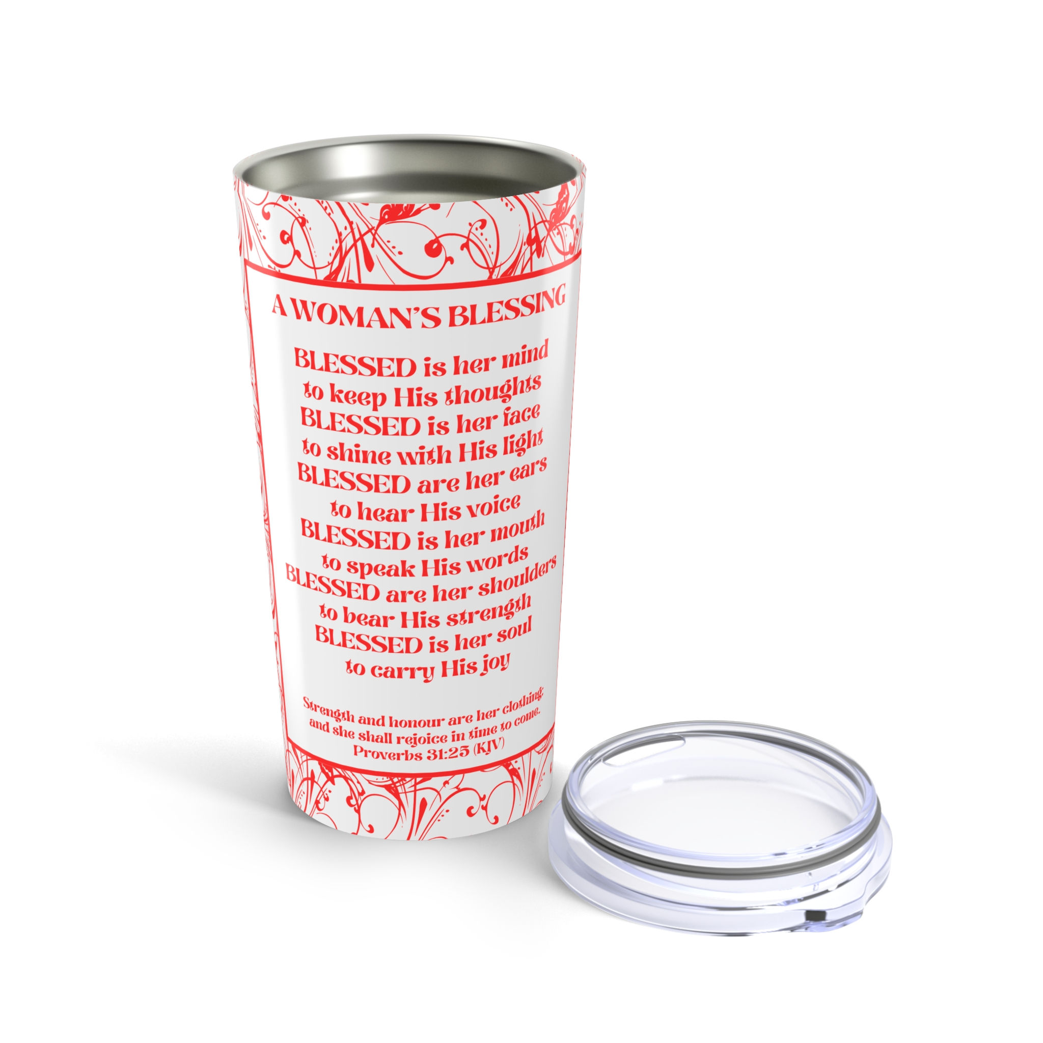 A Woman's Blessing Tumbler (Red) 