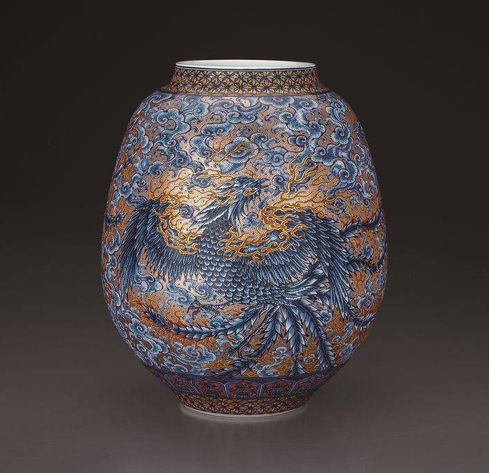 火の鳥紋様花瓶.jpg