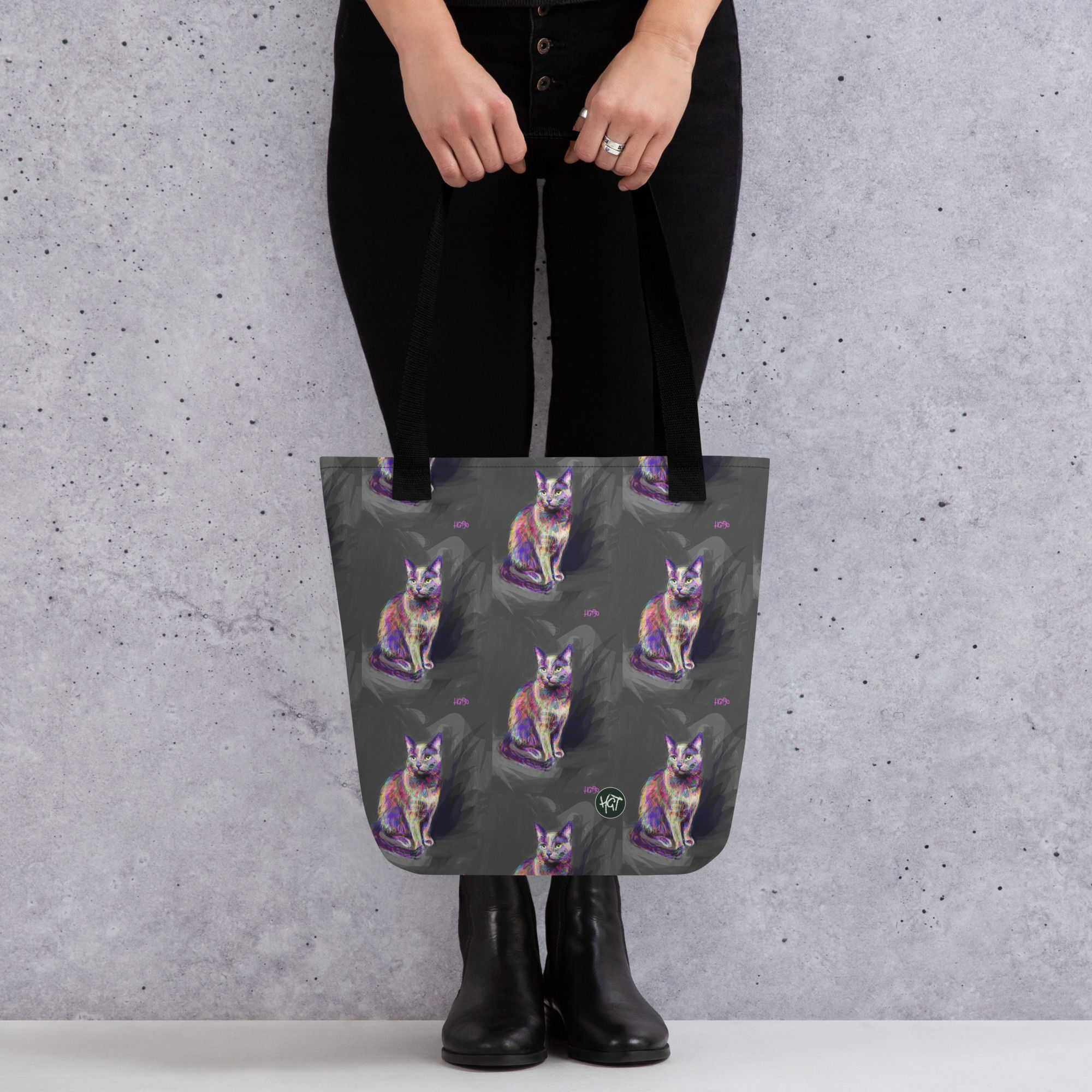 Colourful Cat Pattern Tote bag