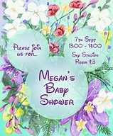 baby shower digital card design