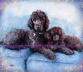 Pet dogs portrait,
drawn by eye, with a pen and tablet in Adobe Photoshop