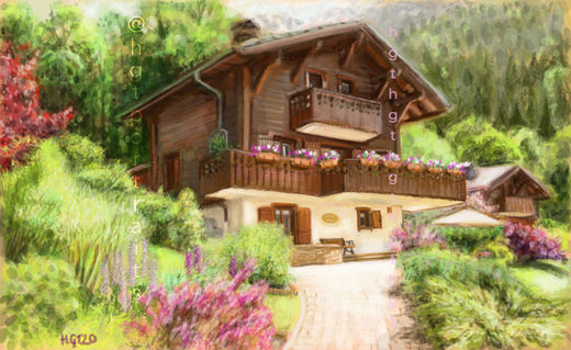 Drawn by eye with a pen and tablet in Adobe Photoshop