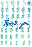 blue flowers thank you car
