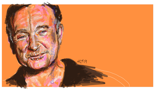 actor comedian, Robin Williams, American, TV, actress, digital portrait, art,
Adobe Illustrator