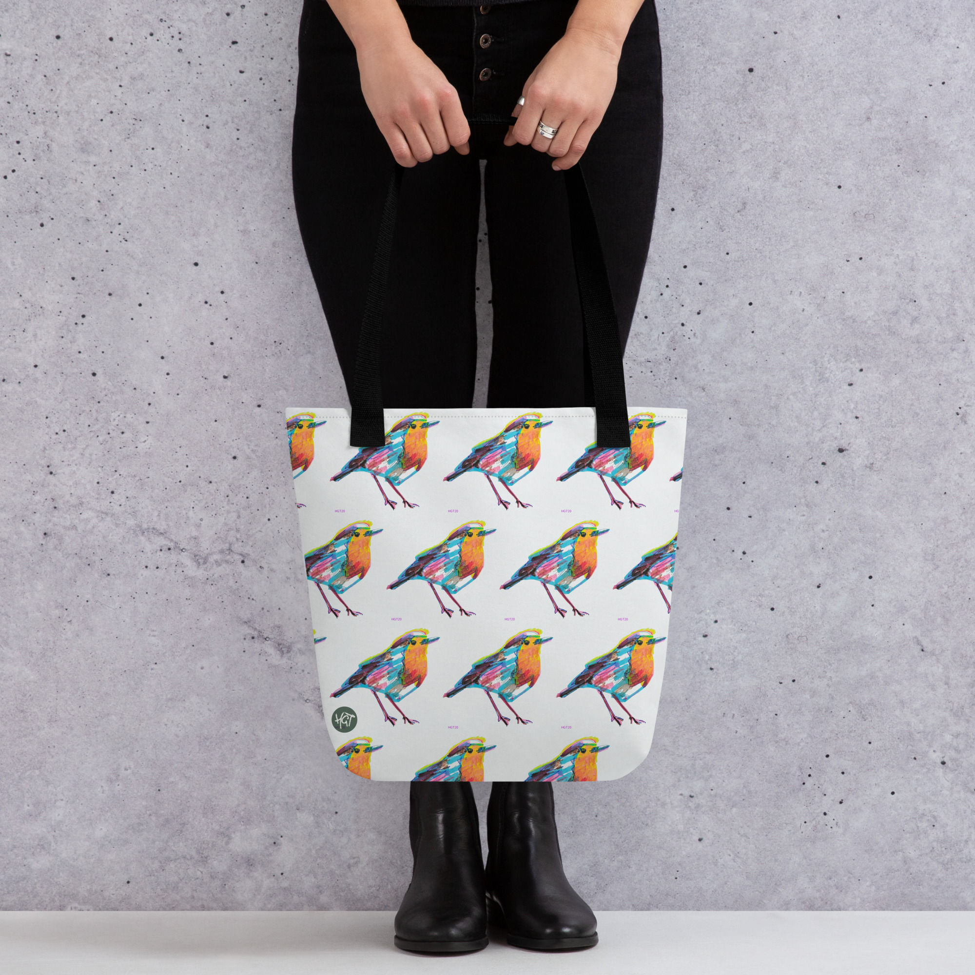 Robin Pattern Tote bag