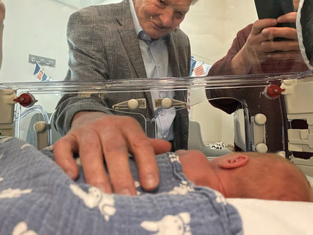 Bompa Luc en peter Frank op bezoek