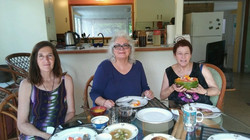 Enjoying our local breakfast!