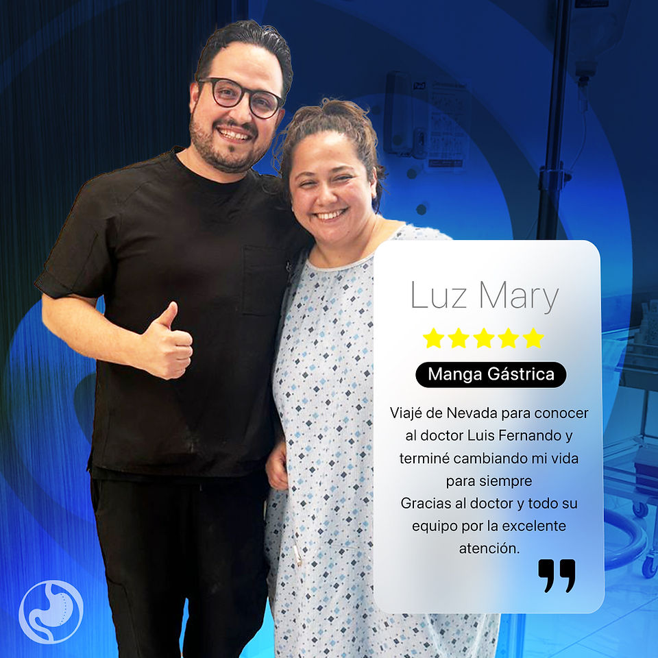 Patient post-gastric sleeve surgery with Dr. Luis Perez in Tijuana.