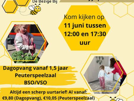 Kom kijken bij Opvang De Bezige Bij – 11 juni open middag!