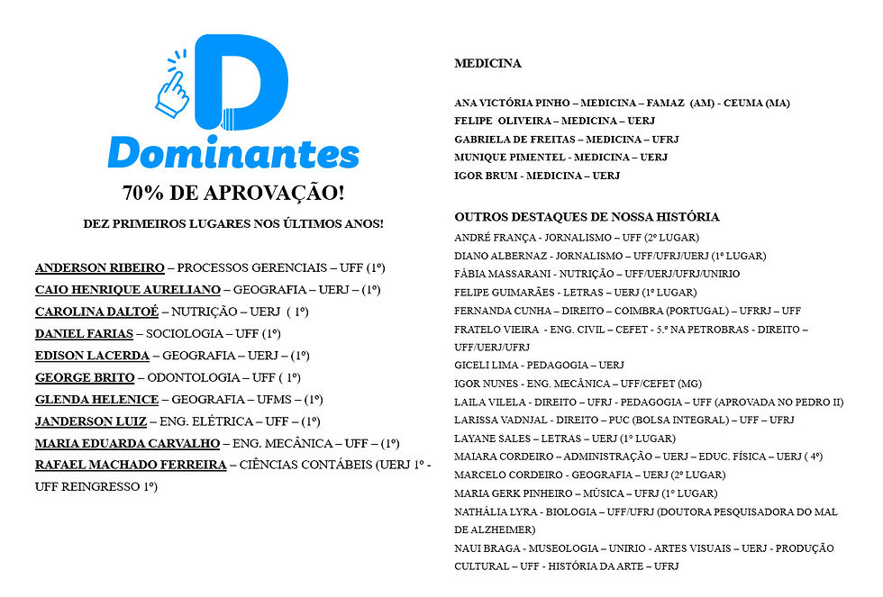 70% de Aprovação