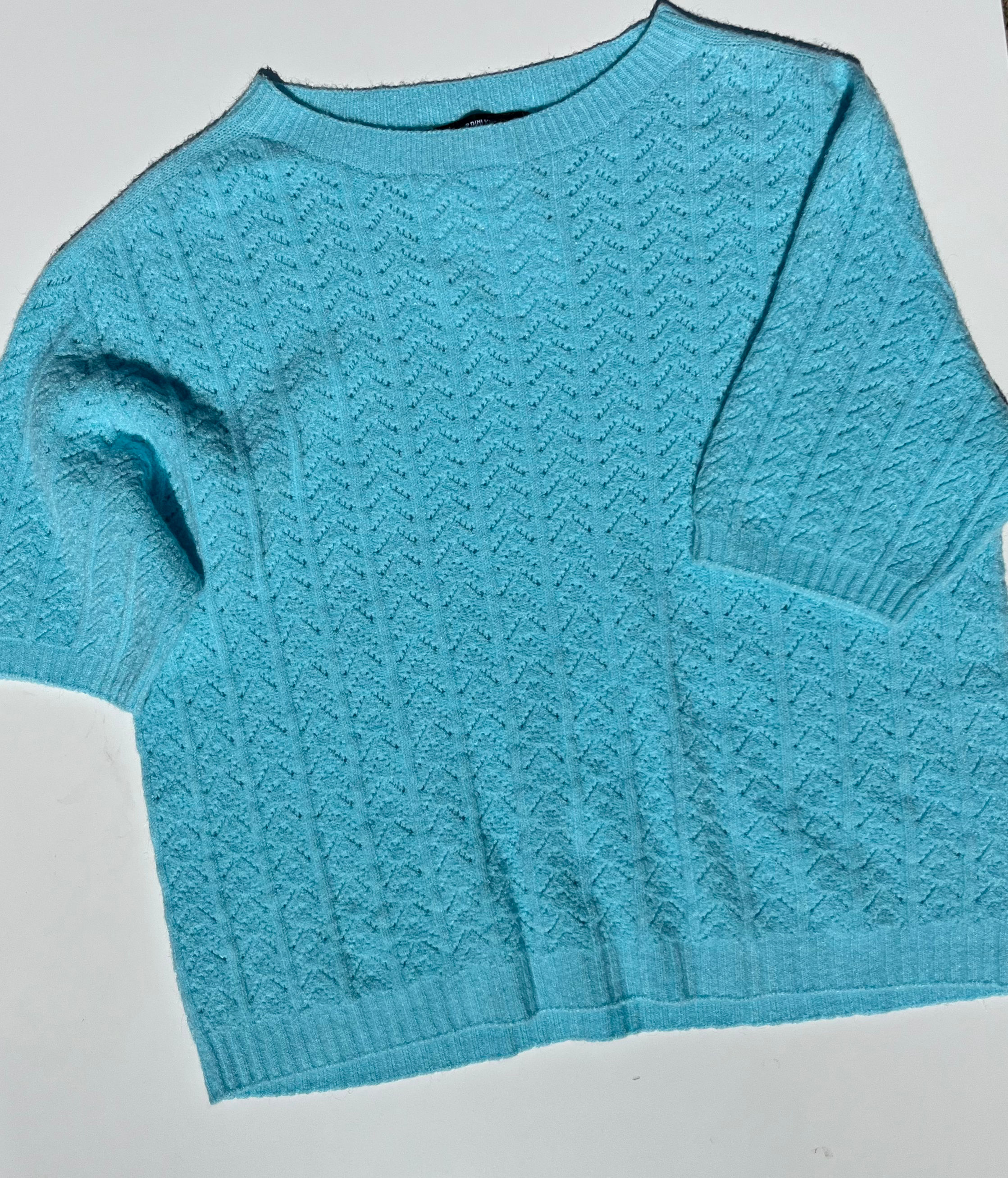 Aqua pattern soft knit 