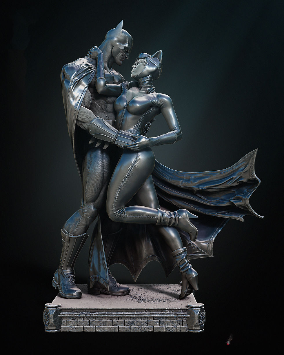 Miniature : Catwoman Et Batman