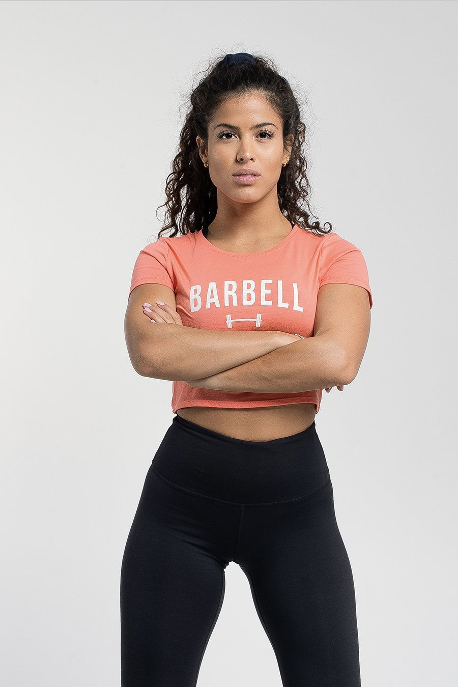 BARBELL CROP TEE
