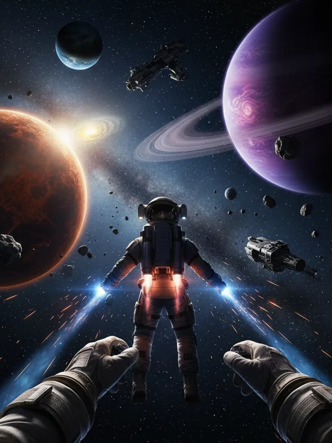 Planetenreise – VR-Spiel bei PlayVR Wien
