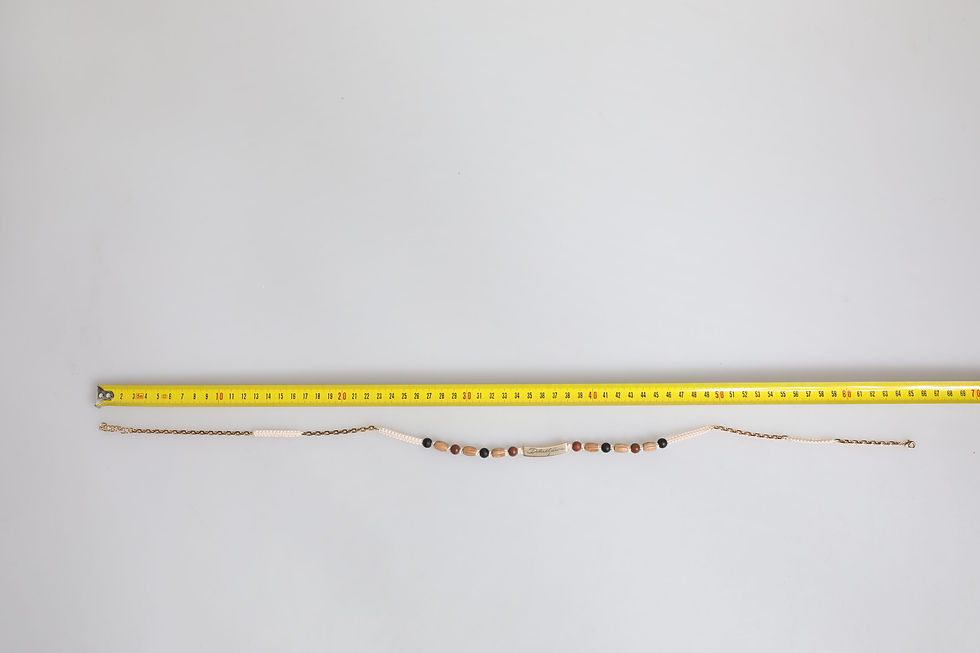 Thumbnail: Dolce & Gabbana Black Gold Wooden Beaded Logo Pendant Necklace