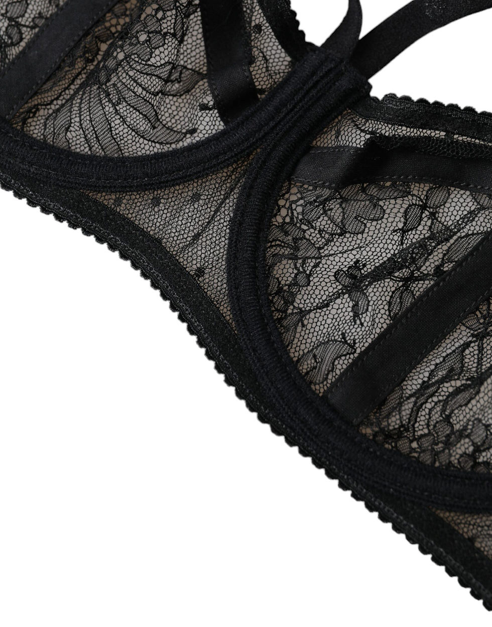 Thumbnail: 💎 D&G Floral Lace Balconcino Bra | Dolce & Gabbana | Luxury Black Nylon
