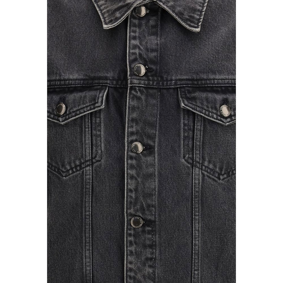 Thumbnail: 7FOR Gray Cotton Denim Jacket