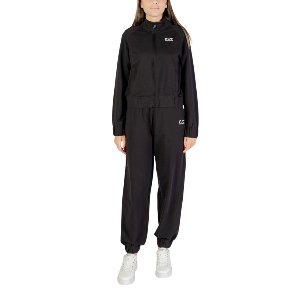 EA7 Emporio Armani Black Cotton Tracksuit