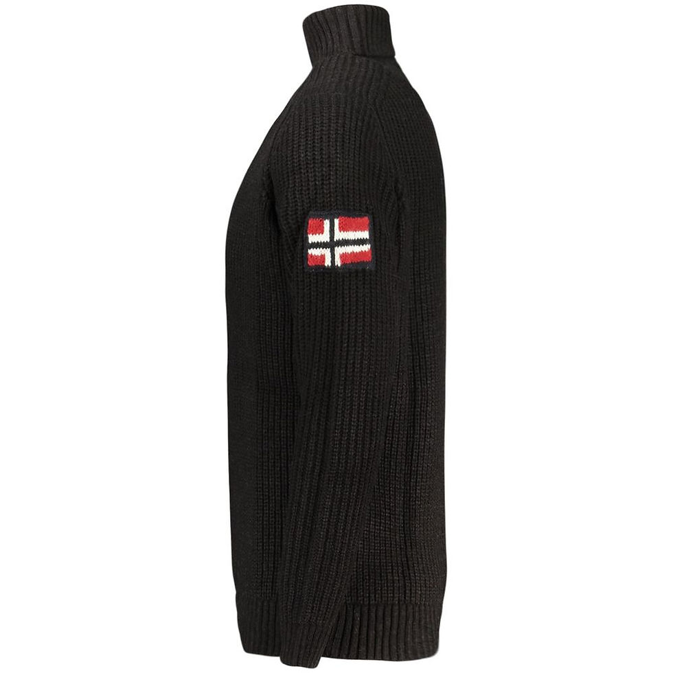 Thumbnail: Norway 1963 Black Acrylic Men Sweater