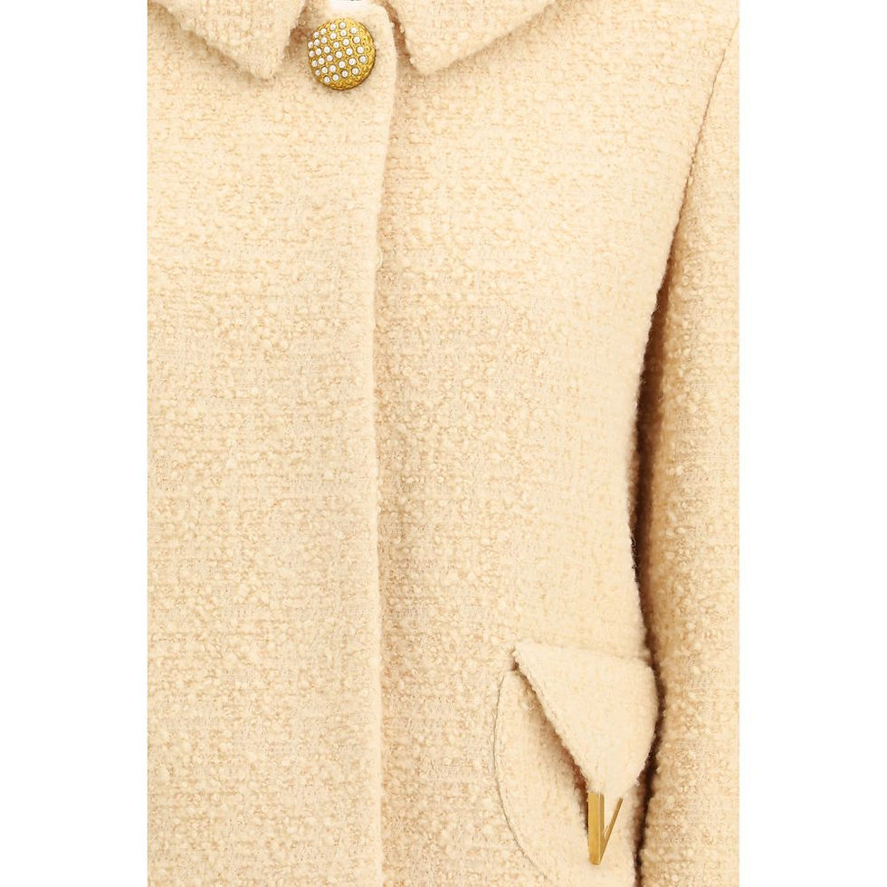 Thumbnail: Valentino Beige Fleece Wool Coat