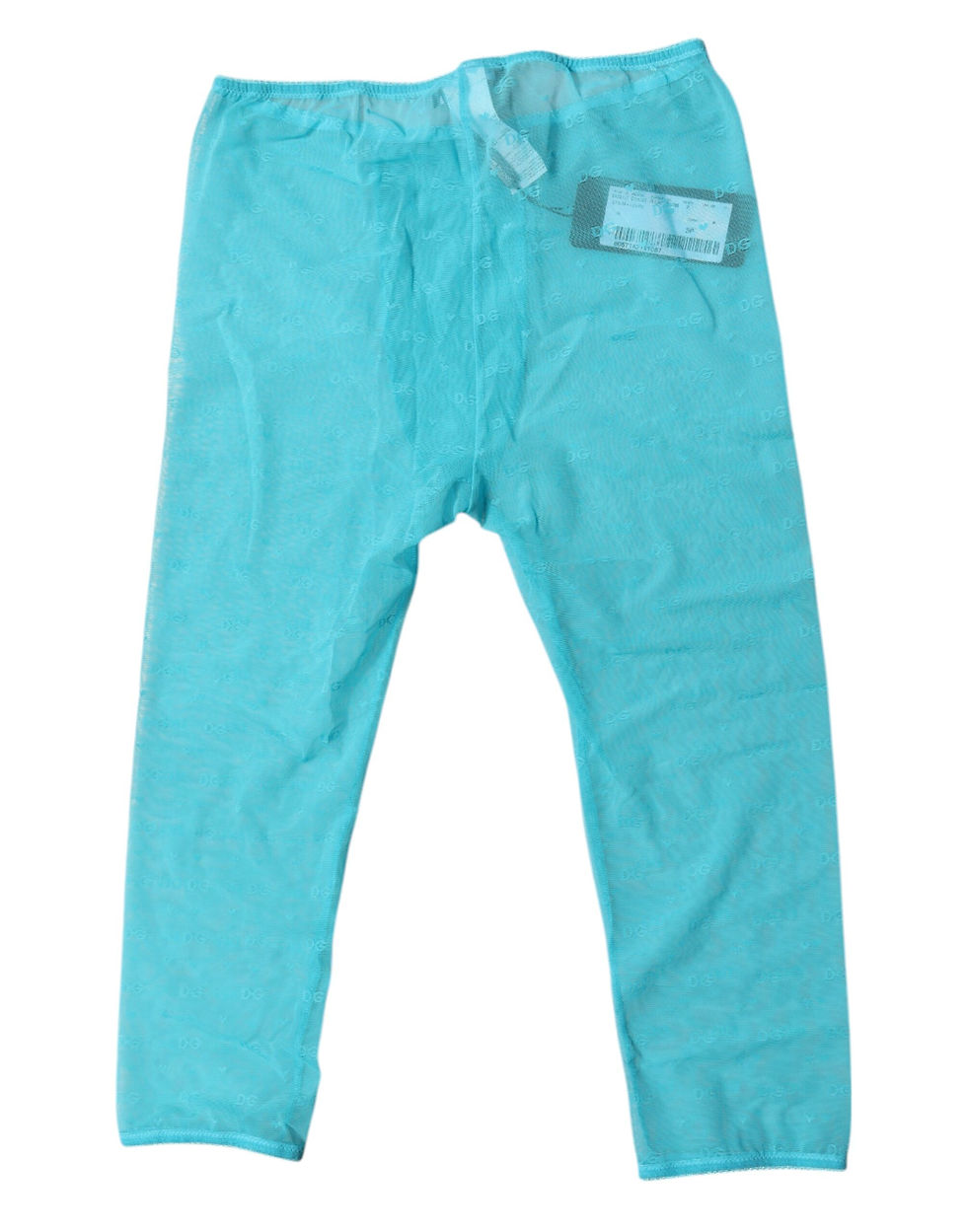 Thumbnail: Dolce & Gabbana Blue Logo Lace Lingerie Cropped Tight Underwear