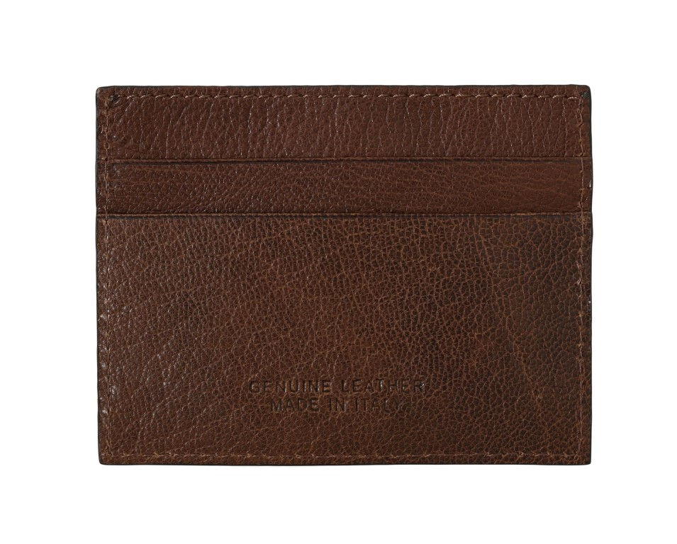 Thumbnail: Billionaire Italian Couture Brown Leather Cardholder Wallet