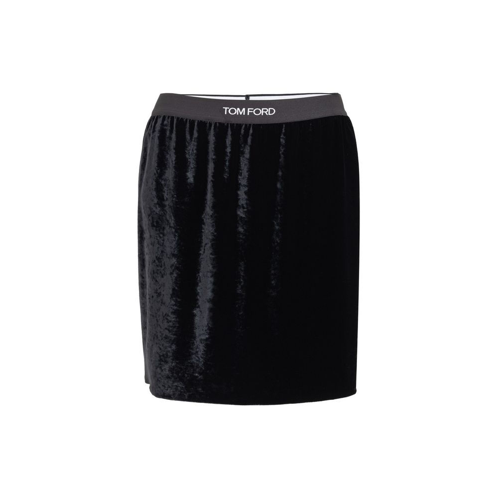 Tom Ford Black Viscose Mini Skirt