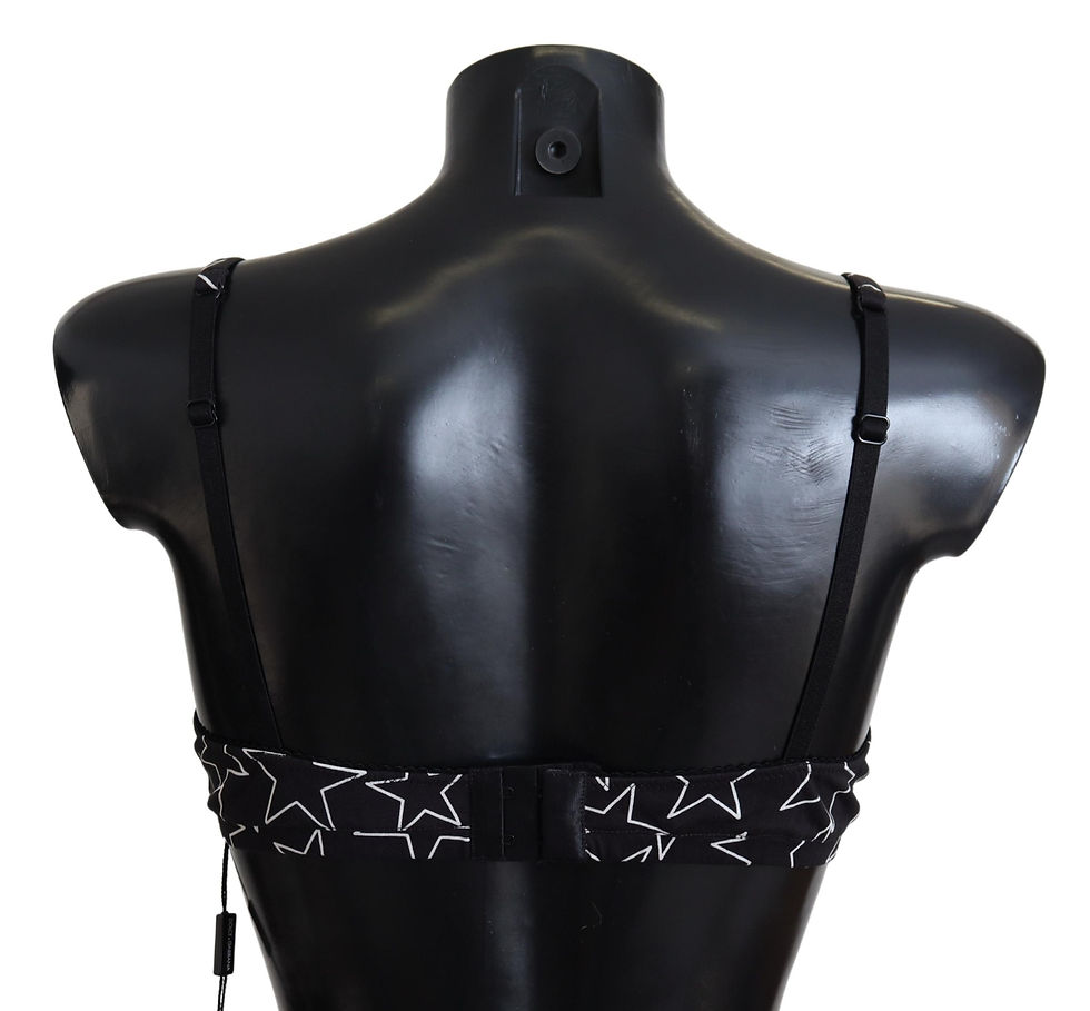 Thumbnail: 💎 D&G Black Millennials Star Bra | Dolce & Gabbana | Cotton Luxury Lingerie